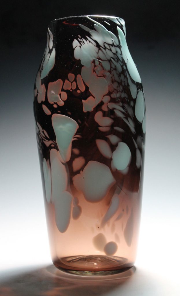 glass vase made by student