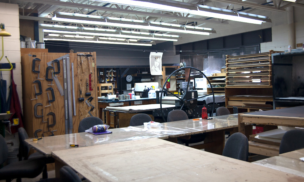 image of printmaking studio