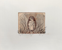 <b>Anna Juchnowicz</b><br><i>Przepiórka</i><br>2022<br>etching<br>30 cm × 30 cm