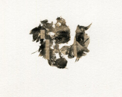 <b>Majka Dokudowicz</b><br><i>Fragmented Self (LXXIV)</i><br>2022<br>serigraphy on plant fiber, chine colle<br>20 cm × 20 cm