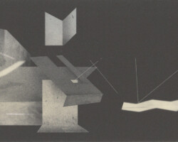<b>Mariusz Gorzelak</b><br><i>The stones of Girona 1</i><br>2021photopolymer, relief printing<br>39 cm × 30 cm