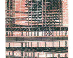 <b>Vinicius Libardoni</b><br><i>Overlapping Territories 1</i><br>2022<br>etching and aquatint<br>30 cm × 45 cm