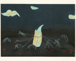 <b>Marta Lech</b><br><i>Blue Song</i><br>2018<br>lithography<br>38 cm × 28 cm