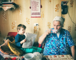 <b>Olena Kosovych</b><br><i>Visiting great-grandmother</i><br>2018<br>digital photography<br>26.67 cm × 20 cm