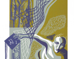 <b>Natalia Moroz</b><br><i>Distortion of Memory</i><br>2005<br>linocut<br>15 in x 16.5 in