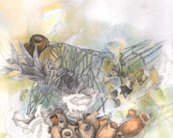 <b>Sarah Epping</b><br><i>Narcosis 1</i><br>2020<br>digital painting<br>100 cm x 70 cm