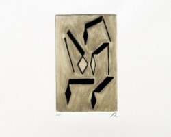 <b>Dominique Labauvie</b><br><i>B.A.T</i><br>drypoint<br>7.5 in × 10 in