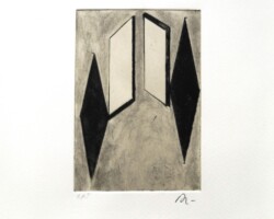 <b>Dominique Labauvie</b><br><i>B.A.T</i><br>drypoint<br>7.5 in × 10 in