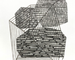 <b>Kristina Paabus</b><br><i>Remainders (on the eve)</i><br>2022<br>collagraph intaglio, linocut, letterpress<br>20 in x 24 in