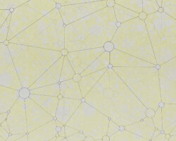 <b>Mizin Shin</b><br><i>Small World Network Model</i><br>2021<br>screenprint, laser etching<br>12 in x 12 in